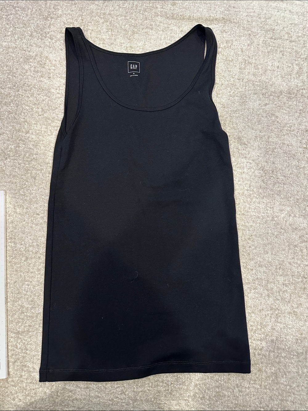 GAP Black Ribbed Scoop Neck Tank
